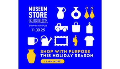 Museum store Sunday 11.30.25 banner ad fpr participating museums